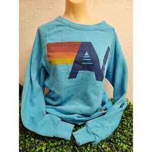 Aviator Nation Crewneck Sweater Logo Blue Size S Sweatshirt